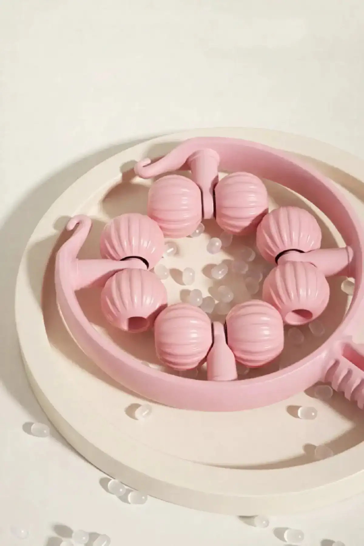 Kas Gevşetici Masaj Aleti 9 Tekerlekli Lenf Drenaj Rulosu Bacak Kol Gevşetici El Tipi Ayarlanabilir