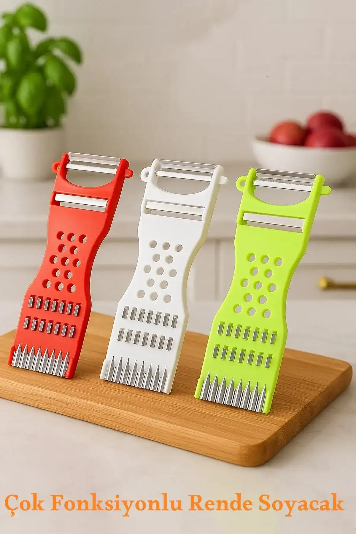 5li Çok Fonksiyonlu 6 Kademeli Soyacak Rende Jülyen Dilimleyici Meyve Sebze Patates Soyma Aparatı