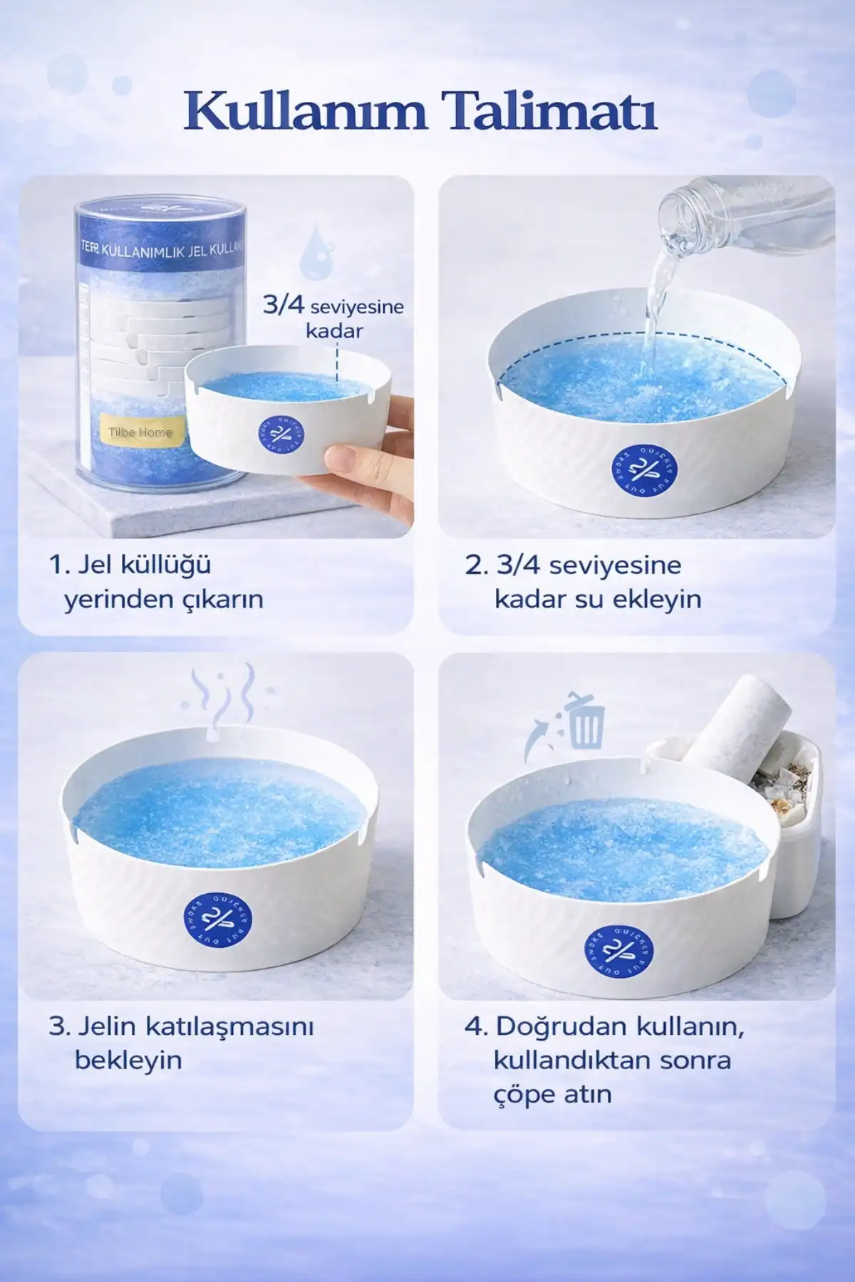 50 Adet Jel Kül Tablası Tek Kullanımlık Ofis Araç Kafe Ev Balkon Küllüğü Kokusuz Jel Küllük Seti