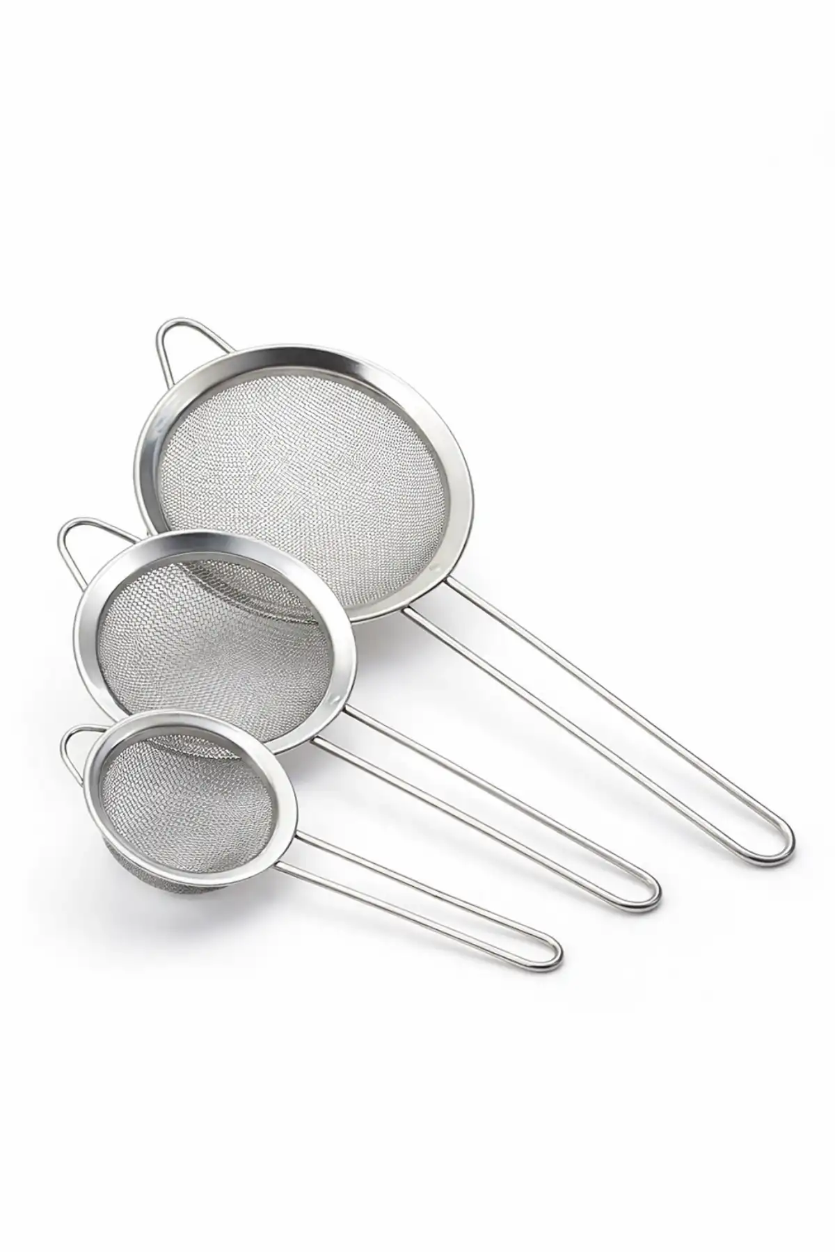 3’lü Paslanmaz Çelik Çay Limon Süzgeci Bitki Çayı Demleme Aparatı Mutfak İnce Tel Çay Süzgeç Seti