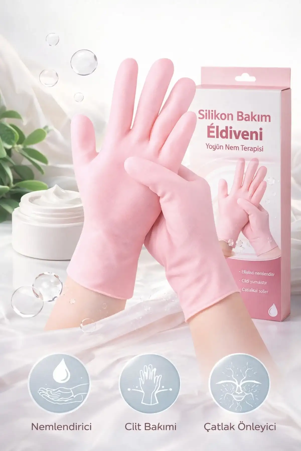 Silikon El Bakım Eldiveni Nemlendirici Çatlama Önleyici Peelingi Jel Çatlak Önleyici Ölü Deri Atıcı