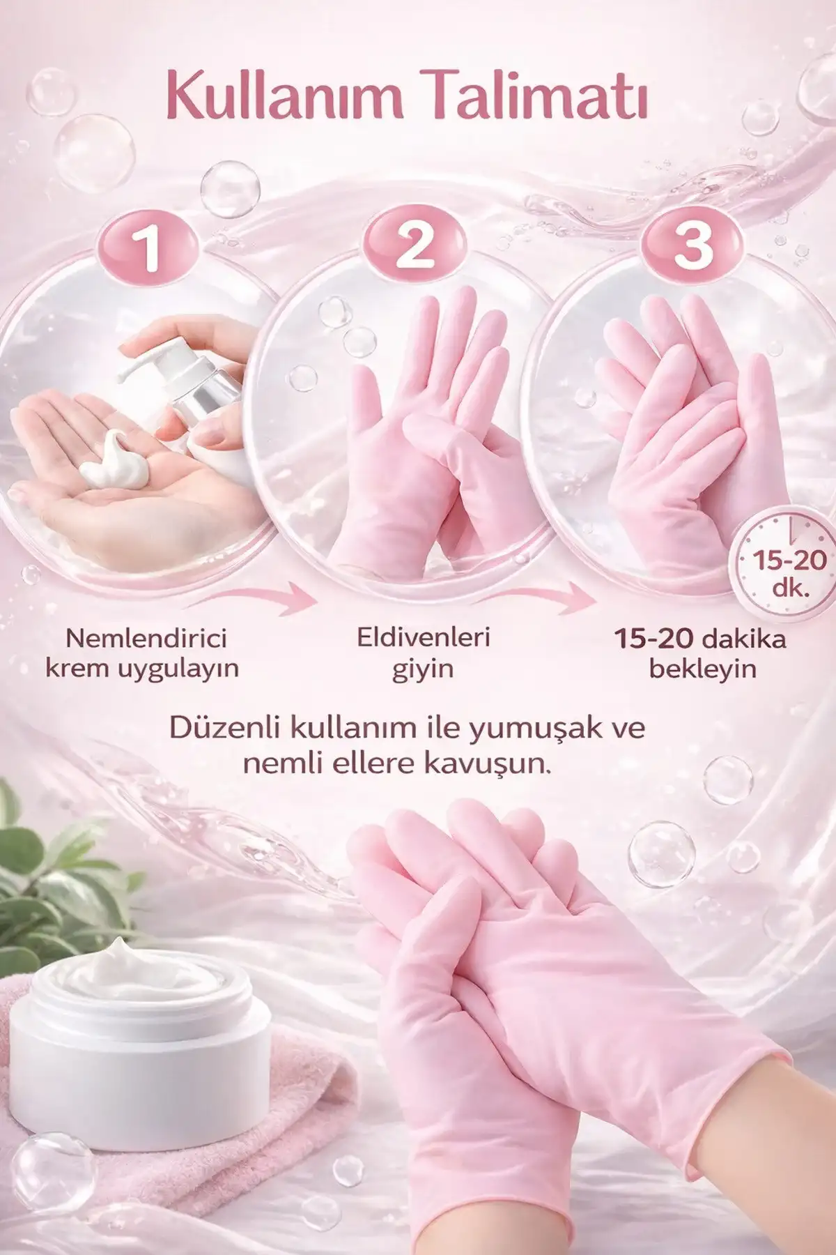 2’li Silikon El & Ayak Bakım Seti Nemlendirici Jel Eldiven ve Çorap Çatlak Önleyici Yumuşak Bakım