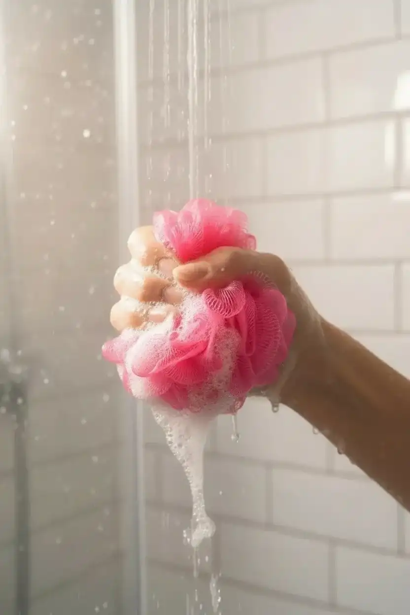 Renkli Banyo ve Duş Filesi - Mikro Dokulu Kir Çıkarıcı Masaj Lifi ve Vücut Peeling Süngeri Seti