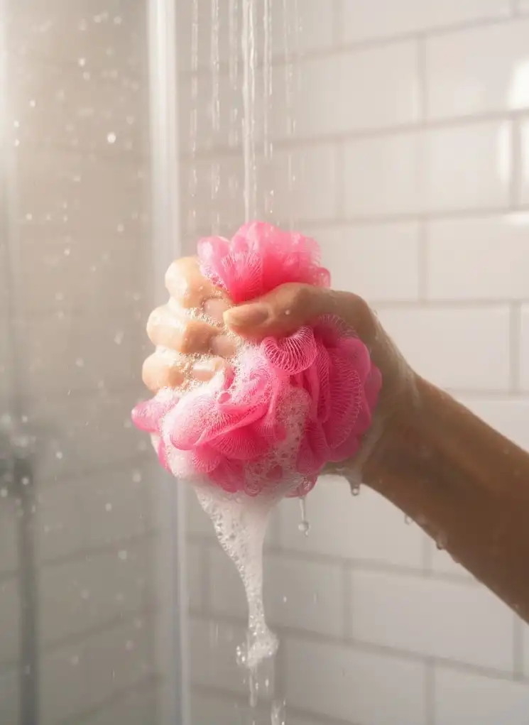 Renkli Banyo ve Duş Filesi - Mikro Dokulu Kir Çıkarıcı Masaj Lifi ve Vücut Peeling Süngeri Seti