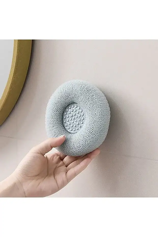 Vantuzlu Banyo Lifi Vücut Kesesi - Hızlı Köpüren Yumuşak Banyo Süngeri ve Masaj Fırçası