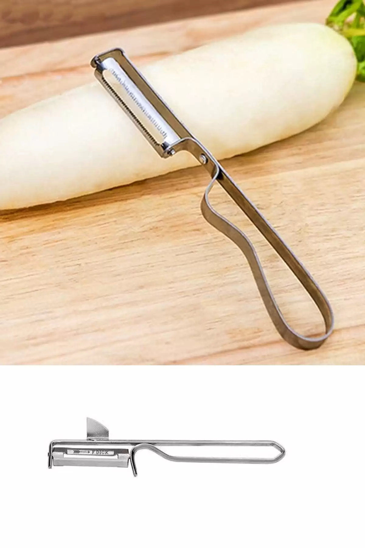 Metal Yan Soyacak Patates Sebze Paslanmaz Çelik Sebze Patates Soyacak Aparatı Lüks Soyacağı