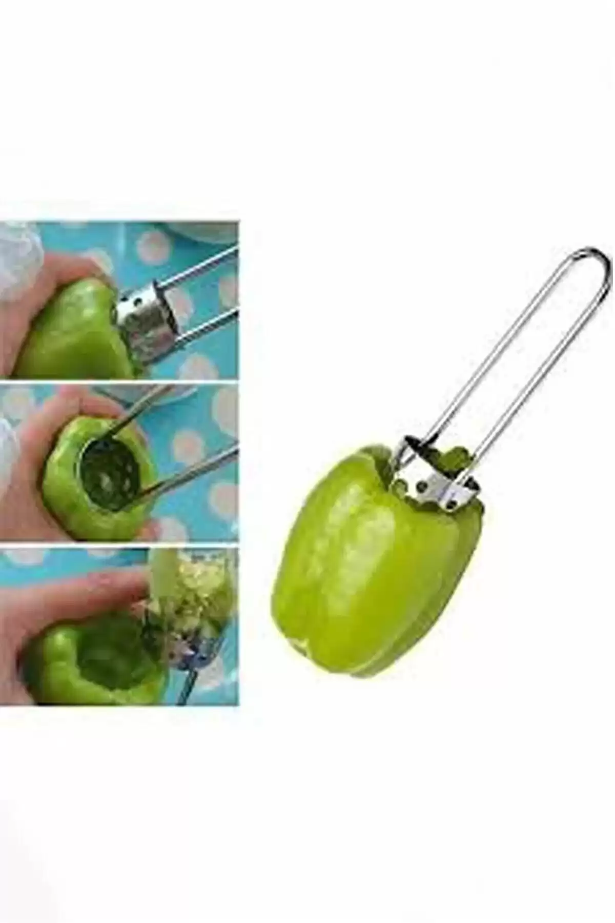 Dondurma Kaşığı Çelik Yumurta Çırpıcı Servis Kaşığı Dolma Biber Oyucu Kevgir Kepçe Patates Soyucu