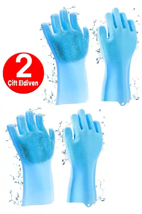 Sihirli Silikon Bulaşık Araç Yıkama Evcil Hayvan Yıkama Eldiveni Mutfak Ev Magic Temizlik Eldiveni