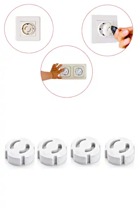 4lü Priz Kapatıcı Power Outlet  Concealer Priz Kapatma Aparatı Çocuk Koruma