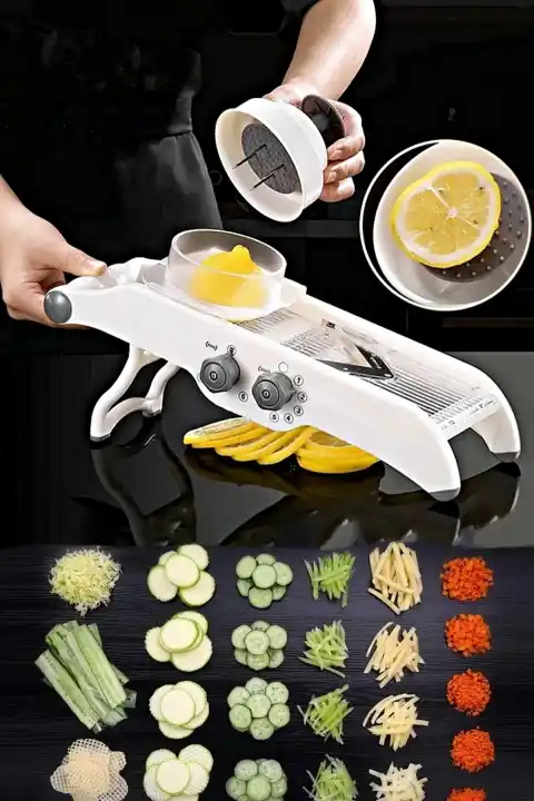 Mandolin Rende Limon Dilimleyici Jülyen Sebze Kesici Doğrayıcı Mutfak Dilimleme Aparatı Seti