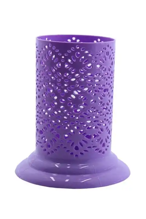 Dantelli Dik Kaşıklık Abs Plastik Renkli Kaşık Kabı Dantel Örgülü Kaşıklık