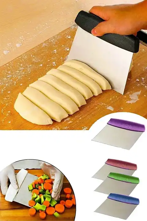 Spatula Palanmaz Çelik Spatula Hamur Kesme Pratik & Hamur Kesici