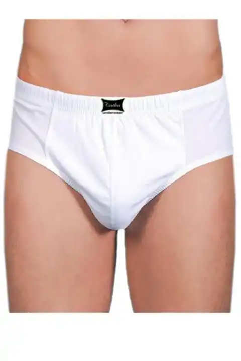 Erkek Beyaz Penye Kom Slip Külot 0109 No: 6