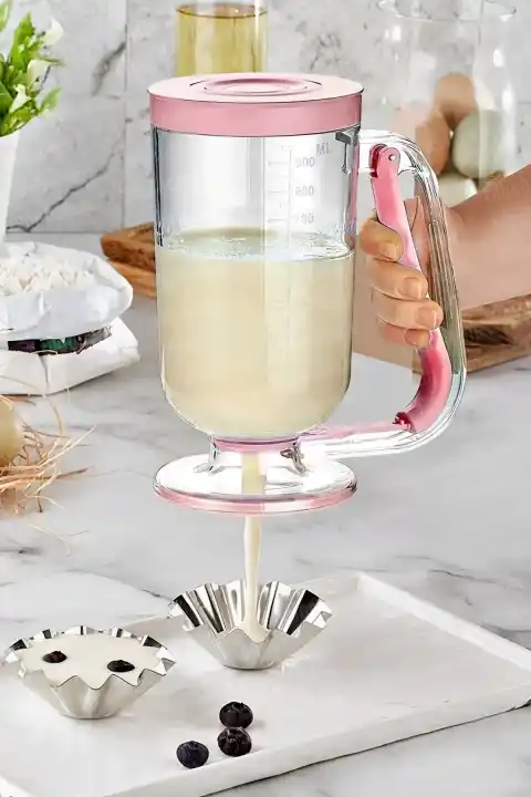 Pankek Dağıtıcı Hamur Porsiyonlayıcı Muffin Pankek Şekillendirici Krema Puding Ölçekli Dökme Aracı