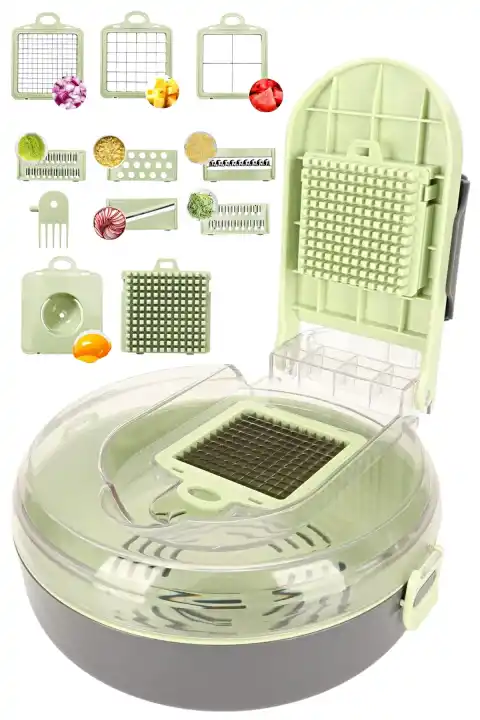 Vegetable Cutter Pro Rende Sebze Soğan Küp Doğrayıcı Dilimleyici Hazneli Kesici Dicer Rende Seti