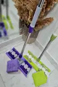 Sihirli Teleskobik Mop Yer Fayans Duvar Yüzey Temizlik Mikrofiber Paspas Yedek Bezli Mandallı Mop - Görsel 4