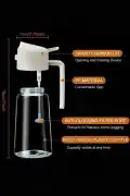 2 Adet Çift Fonksiyonlu Sprey Cam Yağdanlık 450ml Zeytinyağı Sıvıyağ Şişe Etiketli Airfryer Yağlık - Görsel 2