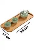 4 Adet Gourmet Kayık Bambu Kahvaltı Tabağı Peynir Servis Sunum Tepsi İkramlık Ahşap Tabak 30X13 Set - Görsel 4