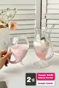 2'li Parti Bardak Seti Vaso Cocktail & Vampir Kokteyl Coupes Vaso Borosilikat Bardak Serisi - Görsel 1