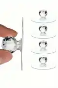 24'lü Güçlü Yapışkanlı Kristal Başlıklı Dolap Çekmece Ayna Klozet Kapağı Tutma Kulpu Mutfak Askısı - Görsel 4