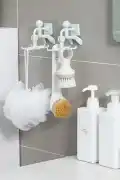 6 Kancalı Rambo Figürlü Döner Başlı Askılık Mutfak Banyo İz Bırakmaz Yapışkanlı Organizer Askı Seti - Görsel 3