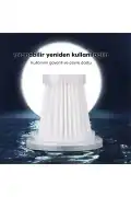 Portatif Şarjlı Araç içi Süpürgesi Vakumlu Kablosuz Pratik Toz Kül Temizliği Filtreli Mini Süpürge - Görsel 5
