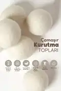 3 Adet Çamaşır Yün Kurutma Topu XXL Büyük Boy Doğal Yumuşatıcı Çamaşır Kurutma Makinesi Topları - Görsel 3