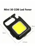 USB Şarjlı El Feneri Mini LED Lamba Anahtarlık Taşınabilir 4 Fonksiyonlu Kamp Feneri Ofis Lambası - Görsel 3