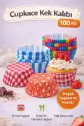 100'lü Muffin Kek Kapsülü Mini Muffin Kağıdı Cupcake Browni Kek Kalıbı Renkli Yapışmaz - Görsel 1
