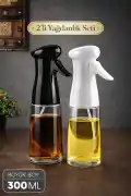 Büyük Boy Sprey Yağdanlık Airfryer Püskürtmeli Cam Şişe Ayçiçek Zeytinyağı 300ml Karışık - Görsel 1