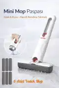 Taşınabilir Mini Mop Paspası Temizlik Süngeri Mutfak Tezgahı Pencere Cam Zemin Silme 6 Yedek Mop - Görsel 1
