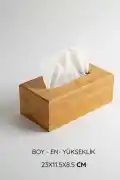 Pinterest Stil Bambu Peçetelik Dekoratif Masaüstü Mutfak Ofis Kare Peçete Kağıt Mendil Kutusu - Görsel 5
