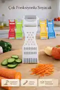 Çok Fonksiyonlu 6 Kademeli Soyacak Rende Jülyen Dilimleyici Meyve Sebze Patates Soyma Aparatı - Görsel 1