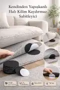 4’lü Kilim Halı Kaydırmaz Sabitleyici Cırt Kendinden Yapışkanlı Koltuk Örtüsü Halı Kayma Önleyici - Görsel 1