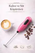 Kahve ve Süt Köpürtücü Mini Çırpıcı Paslanmaz Çelik El Mikseri Latte Cappuccino Krema Köpürtücü - Görsel 4