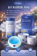 25 Adet Jel Kül Tablası Tek Kullanımlık Ofis Araç Kafe Ev Balkon Küllüğü Kokusuz Jel Küllük Seti - Görsel 1