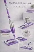 Sihirli Teleskobik Mandallı Sprey Mop Bezli Yer Fayans Duvar Yüzey Temizlik Mikrofiber Paspas - Görsel 1