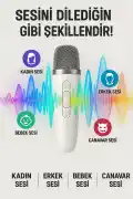 Kablosuz Bluetooth Hoparlör ve Karaoke Mikrofon K12 – 5 Ses Efekti, RGB Işık, HD Ses Bombası, USB SD FM Radyo - Görsel 4
