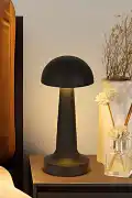 Mantar Model Retro Masa Lambası Siyah Dimmerli Şarjlı Dekoratif Masaüstü Dekoratif Mantar Lamba - Görsel 1