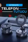 Manyetik Araç İçi Cep Telefonu Tutacağı Cam Torpido Montaj 360° Ayarlanabilir Tutucu Güçlü Vakumlu - Görsel 6