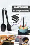 6'lı Silikon Spatula Fırça Seti Pratik Yemek Hazırlık Gereçleri Kaşık Bıçak Spatula Servis Seti - Görsel 4