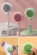 2'li Sprey Hazneli Otomatik Temizlenen Kedi Köpek Tüy Toplayıcı Tarak Evcil Pet Hayvan Tüy Fırçası - Görsel 1