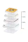 4'lü Kapaklı Beslenme Kutusu Çocuk Kahvaltı Saklama Kabı Erzak Saklama Kutusu - Görsel 2