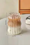 4'lü Sukabağı Latte Cam Pipetli Bardak Seti İskandinav Tarz Kahve Kokteyl Sunum Bardağı 400ml - Görsel 4