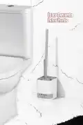 Hazneli Klozet Fırçası Banyo Tuvalet Wc Temizleme Fırçası 2li Temizlik Fırçası Hazneli Su Akıtmaz - Görsel 4