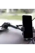 Uzayabilen Teleskopik Uzatmalı Araç İçi Telefon Tutucu Vantuzlu Cam Torpido Montaj 360° Kıskaçlı - Görsel 4