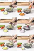 Vegetable Cutter Pro Rende Sebze Doğrayıcı Dilimleyici Hazneli Soğan Küp Kesici Dicer Rende Seti - Görsel 3
