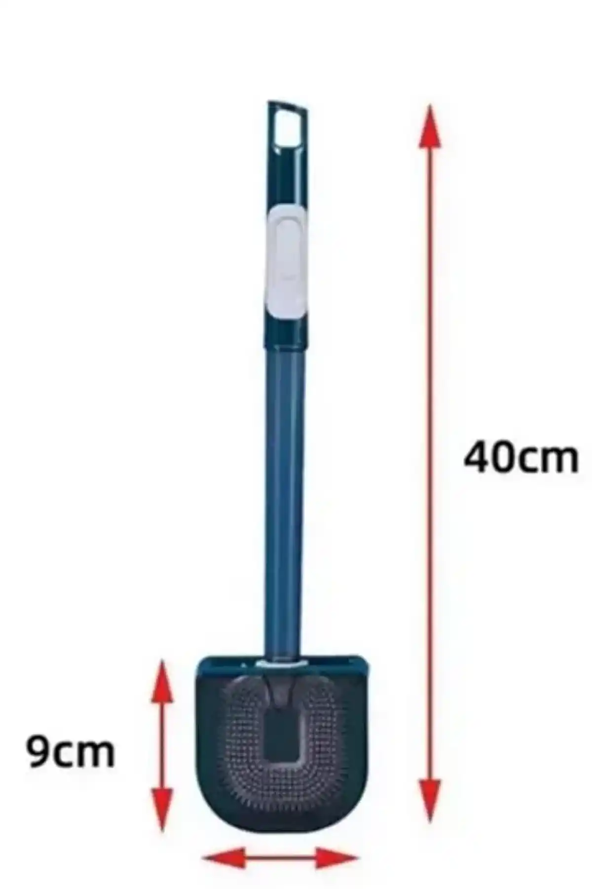 2li Klozet Fırçası Hazneli Premium Silikon Esnek Duvara Monte Wc Tuvalet Temizlik Fırçası Seti