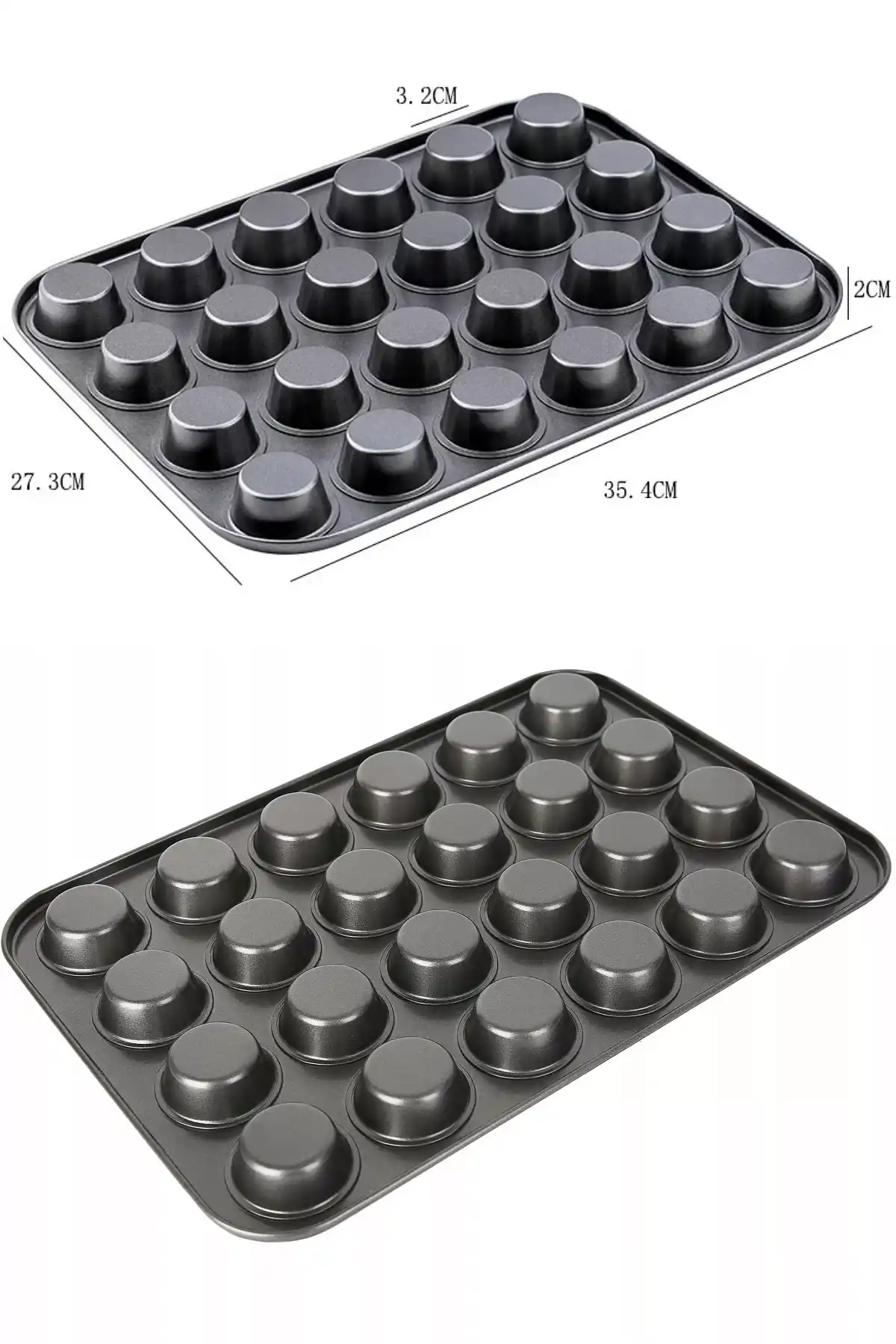 Muffin Kalıbı 24lü Cupcake Kapsülü Fırın Mini Kek Browni Kekstra Kurabiye Kalıbı Muffin Baking Pan