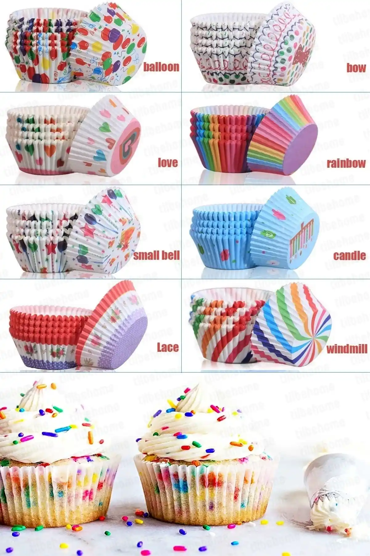 400lü Muffin Kek Kalıbı Mini Naturel Kağıt Cupcake Browni Kek Kapsülü Rengarenk Yapışmaz